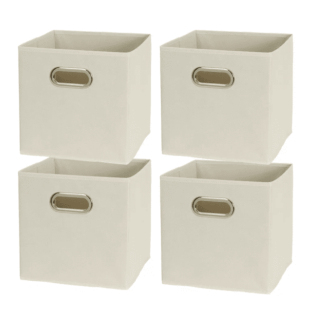 4 Piezas Caja Almacenamiento Organizadoras De Tela Plegables
