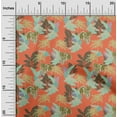 thumbnail image 2 of oneOone Cotton Cambric Orange Fabric Tropical Sewing Material Print Fabric By The Yard 56 Inch Wide, 2 of 5