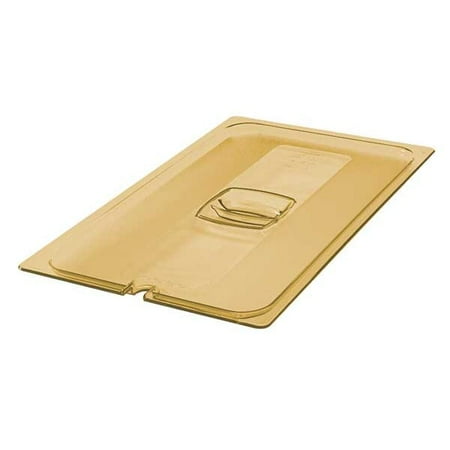 rubbermaid commercial products hot food notched lid, 1/2 size, amber (fg228p86ambr)