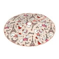 thumbnail image 2 of Bingfone Christmas Tree Skirt Mat Christmas Decoration Interior 30" -Dachshund And Eiffel Tower, 2 of 6