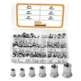 thumbnail image 4 of Kit de tuercas de remache multiional de 205 piezas en herramientas de reparación doméstica de acero inoxidable M3 M5 M6 M8 M10 Sunnimix Tuercas de remache de cabeza, 4 of 8