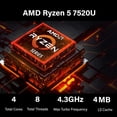 thumbnail image 3 of Lenovo IdeaPad 1 15.6" FHD Laptop, AMD Ryzen 5 7520U, 8GB RAM, 1TB SSD, Windows 11 Home, Blue, 3 of 7