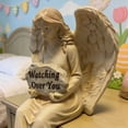 thumbnail image 3 of Angel Shelf Sitter Figurine (4.72in) - "Watching Over You" Memorial Statue, Resin Home Decor for Shelf & Mantel, 3 of 6