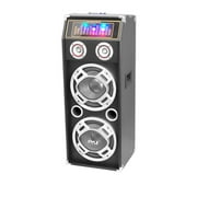 Pyle 1000 Watt Disco Jam 2-Way Passive DJ Speaker w/ Dual 10" Subwoofers, Dual Tweeters & Flashing DJ Lights (For Use w/ PSUFM1035A)