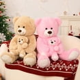 thumbnail image 3 of Oso de peluche Morismos Giant, rosa, 100 cm, con bebé, 3 of 6
