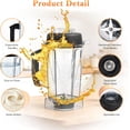 thumbnail image 4 of 64oz Blender Pitcher Compatible with Vitamix 5000 5200 5300 6300 7500 VM0101 Stainless Steel Blades BPA-Free Container for Smoothies and Sauces, 4 of 6