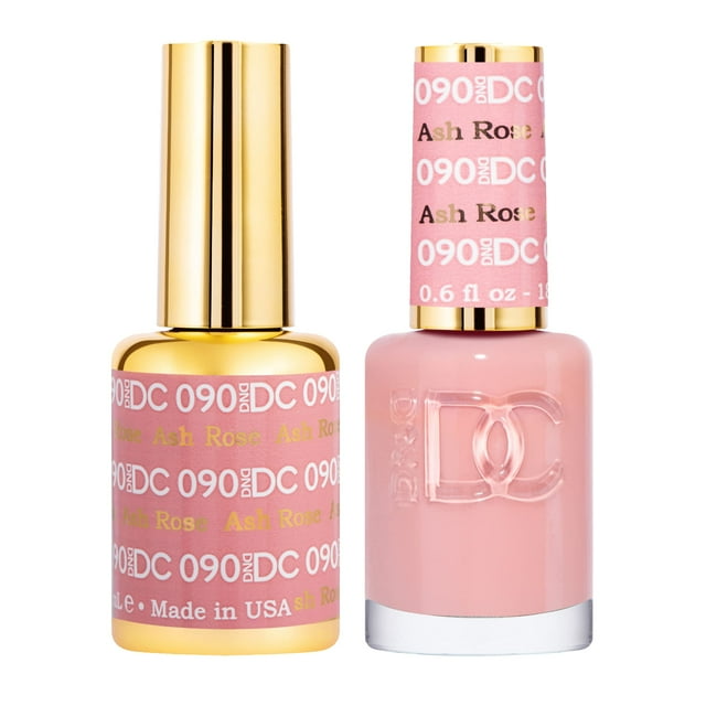 Dnd Dc Juego De Esmalte De Gel Pink Collection Uv/Led Gel Polish Y Laca De Uñas Seca Al Aire A Juego Sin Astillas Duo 090 Ash Rose 0.5 Fl Oz