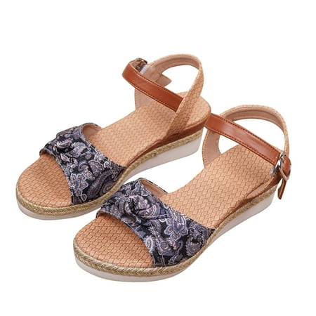 

Women’s Flat Sandals Soft Straps Slip-on Open Toe Light Weight Elastic Slingback Comfort Casual Walking Sandals Blue 6