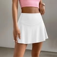 thumbnail image 5 of Hurxie Tennis Skirts for Women Pleated Athletic Skort Lightweight Golf Skirts with Shorts Pocket Workout Pickleball White,M, 5 of 6