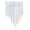 White, variant on Geemin Tulle for Triangle Valance with Hanging Crystal Beads Trim Pendant Sheer Lace Panels Drape Rod Pocket Short Window Curta
