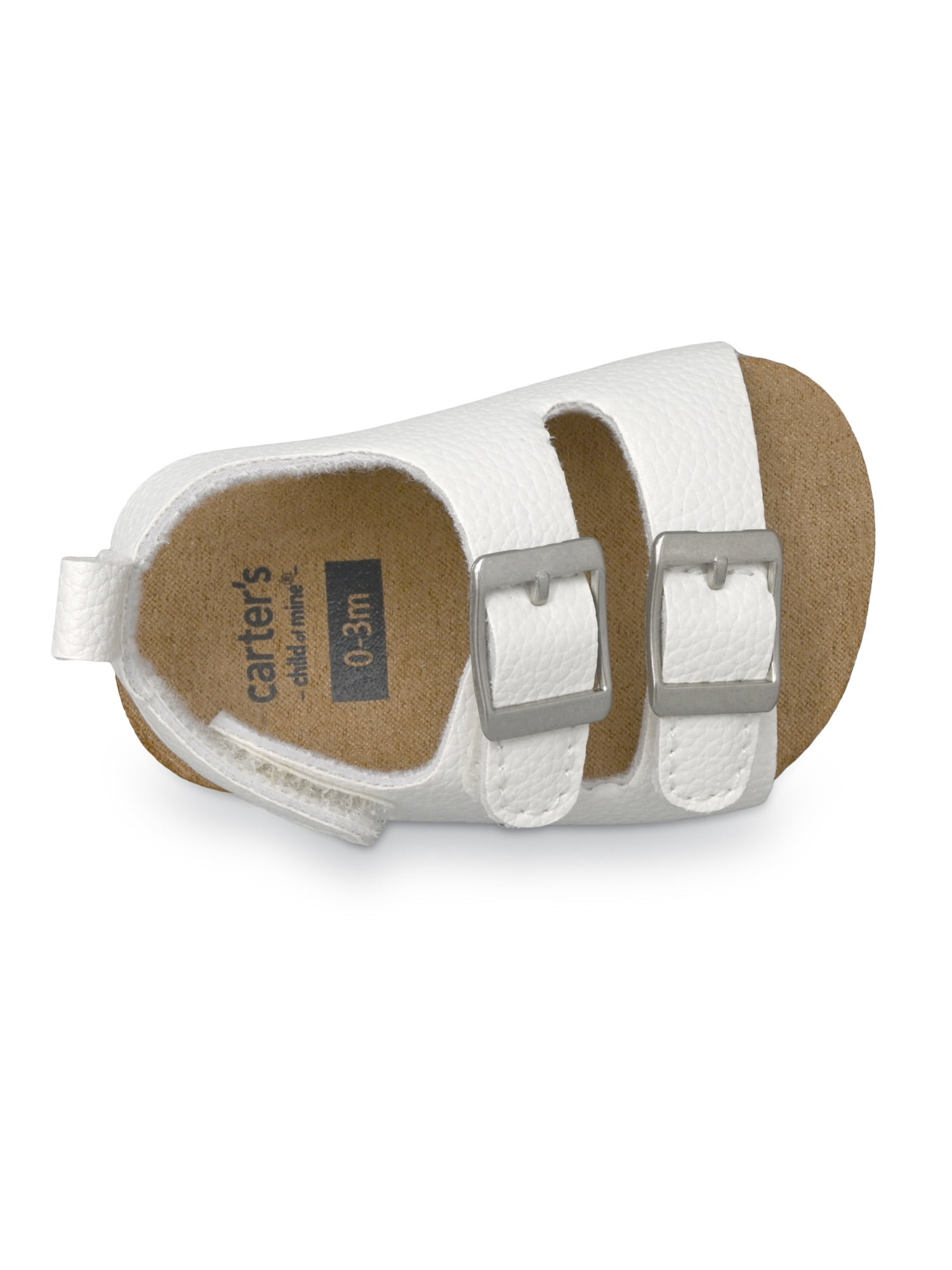 Carter's Child of Mine Infant Unisex Cork Sandal, Americana, Color White, Size 0-3 Month