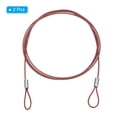 thumbnail image 3 of Uxcell 3.3Ft Safety Cable Lock Steel Stage Lighting Security Wire Rope, Red 2 Pack, 3 of 6