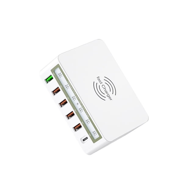6 Port Quick Charge USB Charger Wireless Charger Fast Charger Adapter USB C PD Phone Charger For iPhone 13 12 11 Samsung Huawei