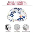thumbnail image 5 of YFYANG Women's Double Waterproof Shower Cap, Blue Horse Graffiti Reusable Hair Cap for All Hair Styles and Head Sizes, 5 of 9