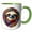 Green/White, variant on 3drose, Colorful Pop Art of a Sloth, 11oz Mug