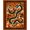 Orange Black Green, Pattern 9, variant on ODIKA Tibetan Tiger Versus Snake Striped Folk Ornate Border Battle for Dorm Room, Small Living Apartment, Stain Resistant Low Profile
