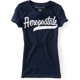 thumbnail image 1 of Aeropostale Sparkle Glittery Graphic playera para mujer, azul, XS, 1 of 1