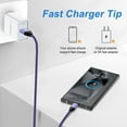 thumbnail image 6 of Type C Cable, USB C Cables Cord 6FT Hootek 4 Pack Type C Charging Cable USB Cable USB C to USB A Cord Android Cables Type C Charging Cords Phone Cables Fast charging cable for Samsung, Blue+Purple, 6 of 7