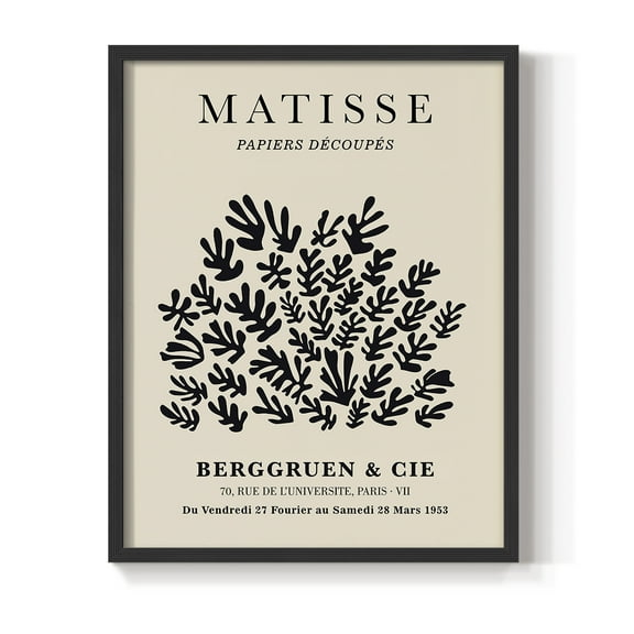 Matisse CXC Framed Print in Black Solid Wood 8 x 10 Framed Print