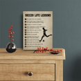 thumbnail image 2 of Soccer Gifts Inspirational Wall Decor Canvas Wall Art Artwork Sports Framed Art Paintings Soccer Posters for Soccer Player Athletes Living Room Sports Club Playroom Bedroom Boys Room Gym Decor, 2 of 6
