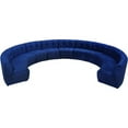 thumbnail image 4 of Maklaine 11-Piece Modular Contemporary Velvet Sectional Sofa in Navy, 4 of 8