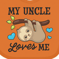 thumbnail image 4 of Inktastic My Uncle Loves Me with Sloth and Hearts Boys or Girls Baby Bib, 4 of 4
