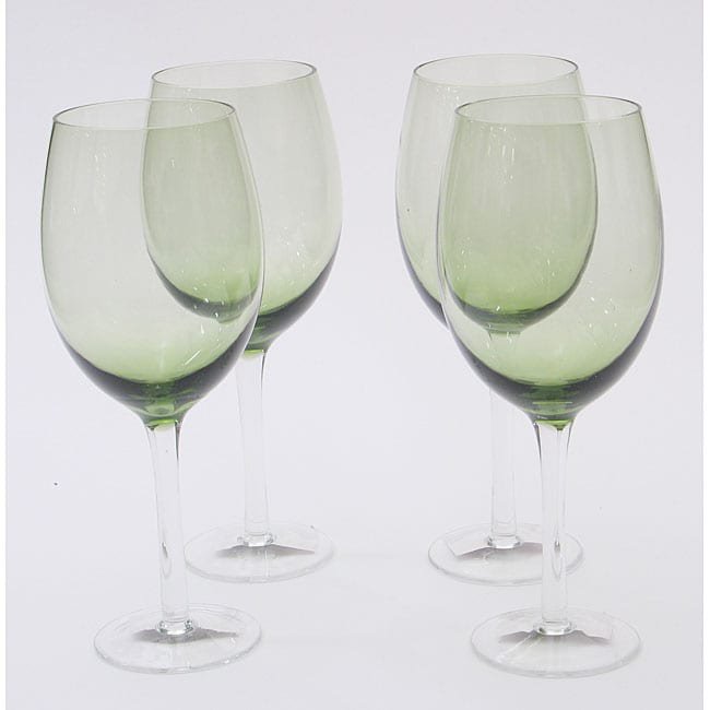 Certified International Olive Green 20 Oz White Wine Glasses Set Of 8