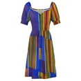 thumbnail image 5 of Kente Cloth Ghana West African Print Sleeveless Dress Women dresses summer Woman clothes, 5 of 6