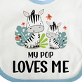 thumbnail image 4 of Inktastic Zebra My Pop Loves Me Boys or Girls Baby Bib, 4 of 4