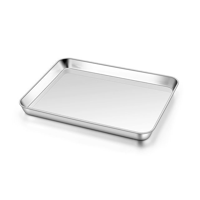 Bandeja de horno Homikit de acero inoxidable, 26 x 20 cm, resistente a la corrosión