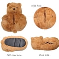 thumbnail image 3 of Oso de peluche con estampado de leopardo oscuro, pantuflas de peluche, zapatos cálidos de invierno de 24 cm, 3 of 5