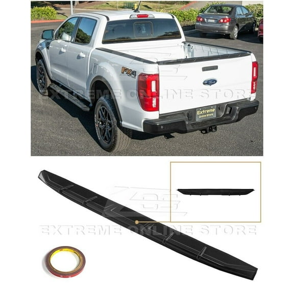 Replacement For 2019-Present Ford Ranger ALL Models | Street Series ABS Plastic - MATTE BLACK Rear Trunk Lid Wing Tailgate Spoiler