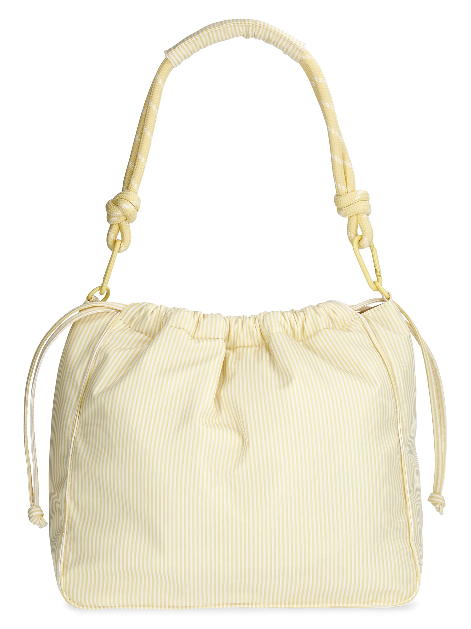 No Boundaries Women's Bungee Drawstring Bag, Lemon Ice Stripe