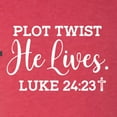 thumbnail image 5 of Wild Bobby Plot Twist He Lives Luke 24:23 Inspirational/Christian Women Tri-Blend Racerback Tank Top, Vintage Red, Medium, 5 of 5