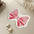 thumbnail image 6 of CuiLiyq Pink Bowknot Bathroom Rug, 1 Pcs Soft Plush Washable Non Slip Bowknot Bath Mat, Bedroom Kitchen Floor Door Mat for Home, 23.6" x 15.7" (B), 6 of 6