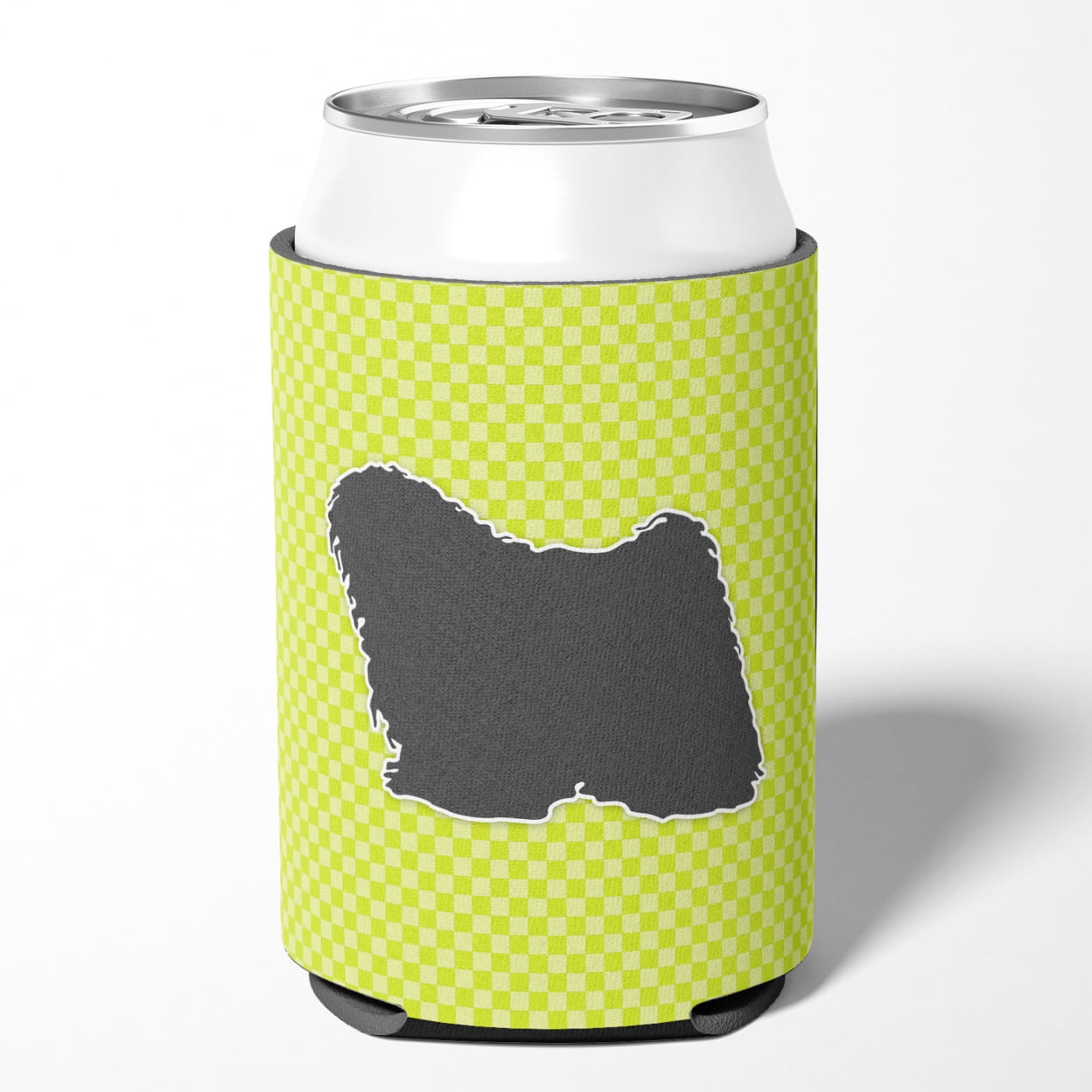 Puli Checkerboard Green Can or Bottle Hugger