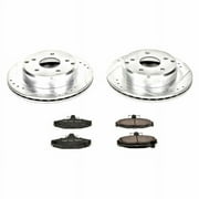 Power Stop Rear Brake Kit with Drilled & Slotted Rotors and Ceramic Brake Pads K2600
