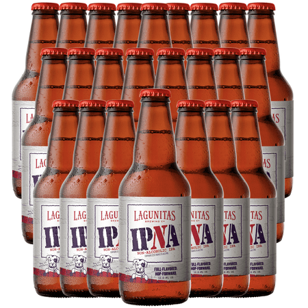 Lagunitas IPNA Non-Alcoholic IPA Brew - Dealcoholized Craft Beer - 12oz Bottles - Citra, Mosaic, and CTZ hops sourced from Yakima Valley