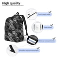 thumbnail image 4 of Picia Black Cats In A Garden Printed Canvas Daypack - Stylish and Durable Vintage Compact Backpack - Class, Work, Travel, or Laptop Bookbag,Organized Compartments-Medium, 4 of 6