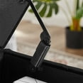 thumbnail image 4 of Modern Flip Top Entryway Bench Seat with Safety Hinge, Storage Chest Bed End Stool, Black PU, 4 of 8