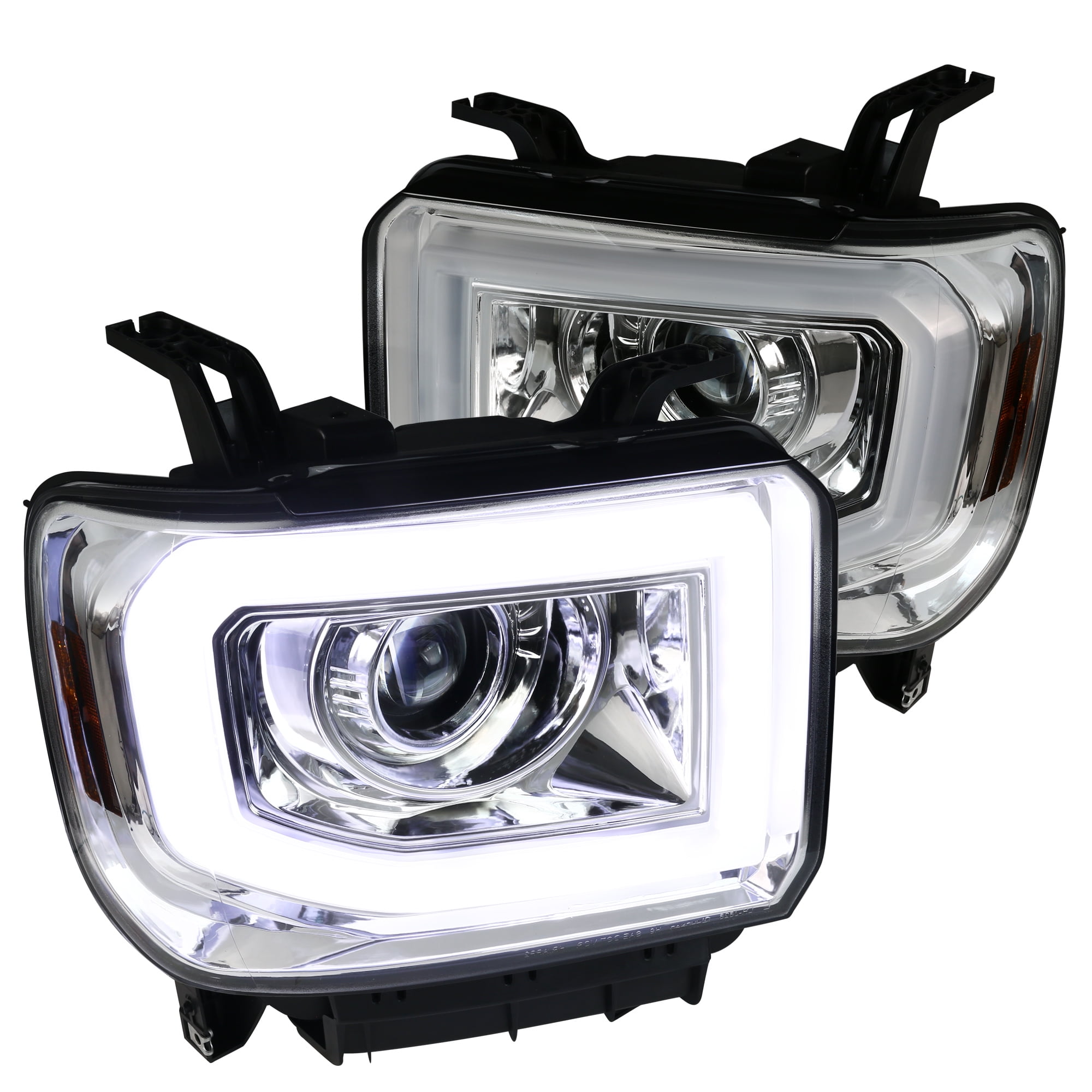 Spec-D Tuning Led Bar Projector Headlights for 2014-2015 GMC Sierra
