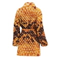 thumbnail image 2 of Orange Snakeskin Women Bathrobe One Size Univeral Fits, Snakes Python Fashion Lightweight Plush Fleece Long Robe For Women, 2 of 3