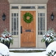 thumbnail image 2 of Northlight Real Touch™️ Pre-Lit Mixed Winter Berry Pine Artificial Christmas Wreath - 24" - Clear, 2 of 7