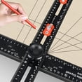thumbnail image 2 of Drilling Positioning Ruler 60cm T Square Ruler Woodworking Ruler Angles Ruler, 2 of 13