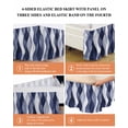 thumbnail image 6 of Navy Blue Wrap Around Bed Skirts for California King Bed 18" Drop,Bed Skirt with Adjustable Elastic Belt Dust Ruffle Bed Valance for Bedroom Modern Moire Abstract Ripple Geometric Bed Frame Cover, 6 of 7