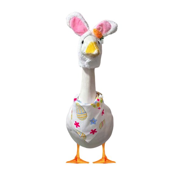 Easter Goose Outfit Clothes – Waterproof Decorative Costume for Porch or Yard Goose, Outdoor Holiday Decor for Easter, Christmas, Thanksgiving, Garden or Patio Display
