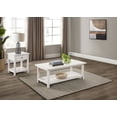 thumbnail image 2 of Payne Ensemble de Table d'Appoint 2 Pcs pour Café et 1 Tiroir Blanc, 2 of 13