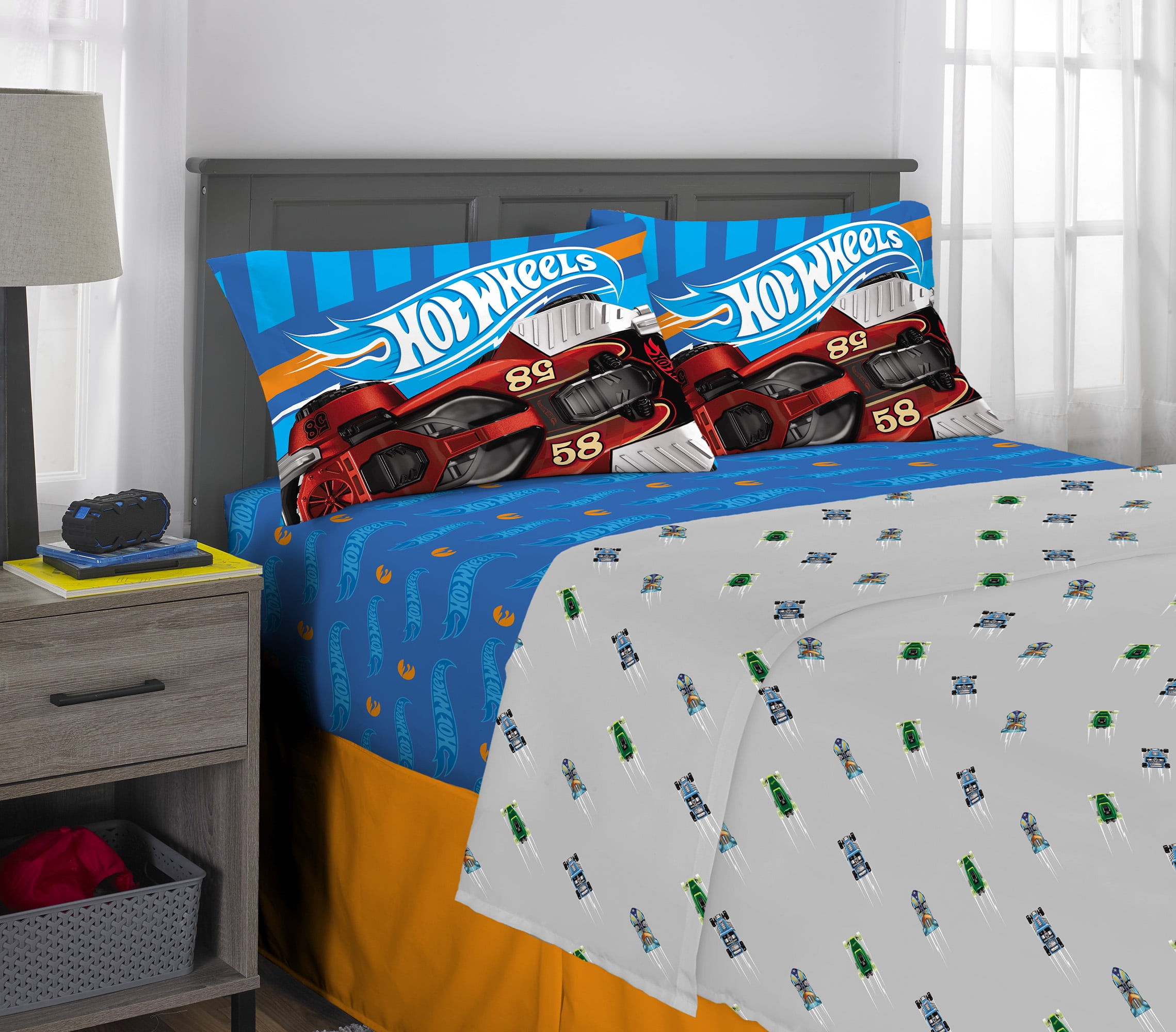 Hot Wheels Sheet Set, Kids Bedding, Fast Pace