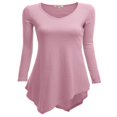 thumbnail image 1 of CHOK Tunique Longue à Manches Longues Col en V pour Femmes Robe T-Shirt, 1 of 3