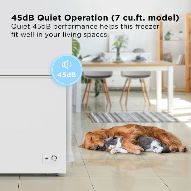 TCL 7.0 Cu. Ft. Chest Freezer, Garage Ready, White, with LED Power